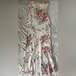 NWT Abeila Princess Polly strapless floral maxi dress